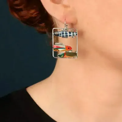Bijoux - DORMEUSES BLUE COULEUR ARGENT MULTI - ILARIA.I