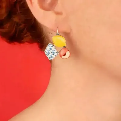 Bijoux - DORMEUSES JOLIE JOLIE COULEUR ARGENT MULTI - ILARIA.I
