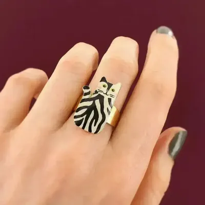 Bijoux - BAGUE ALFRED COULEUR DORE NOIR - ILARIA.I