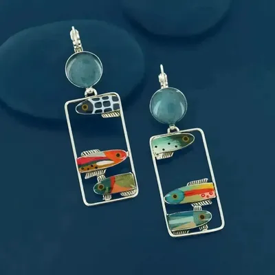 Bijoux - DORMEUSES BLUE COULEUR ARGENT MULTI - ILARIA.I