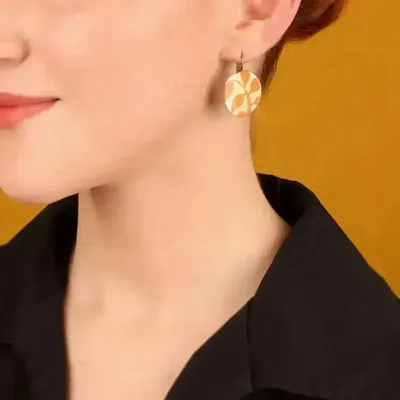 Bijoux - DORMEUSES KALY COULEUR BRONZE ROSE - ILARIA.I