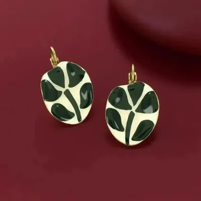 Bijoux - DORMEUSES KALY COULEUR BRONZE VERT - ILARIA.I