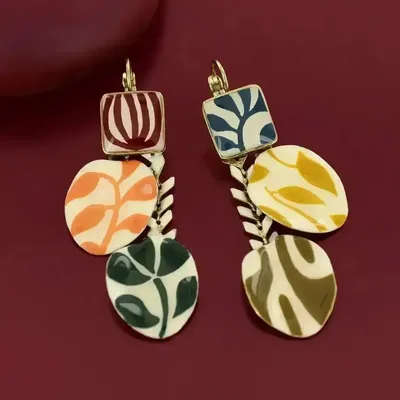 Bijoux - DORMEUSES KALY COULEUR BRONZE MULTI - ILARIA.I