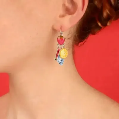 Bijoux - DORMEUSES JOLIE JOLIE COULEUR ARGENT MULTI - ILARIA.I