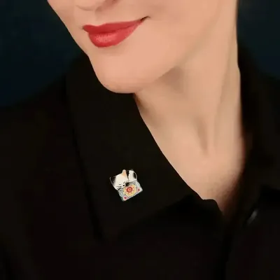 Bijoux - BROCHE CHANAPE COULEUR ARGENT MULTI - ILARIA.I