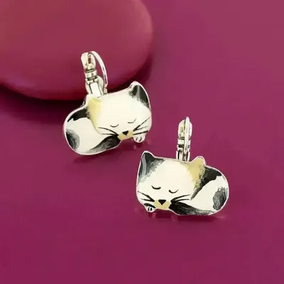 Bijoux - DORMEUSES CHANAPE COULEUR ARGENT BLANC - ILARIA.I