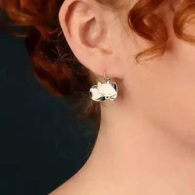 Bijoux - DORMEUSES CHANAPE COULEUR ARGENT BLANC - ILARIA.I