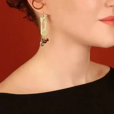 Bijoux - DORMEUSES SWAHILI COULEUR DORE MULTI - ILARIA.I