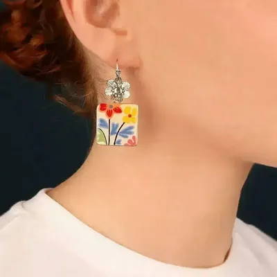 Jewelry - DELICE SLEEPERS SILVER MULTI COLOR - ILARIA.I