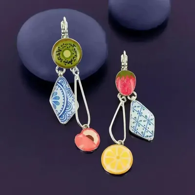 Bijoux - DORMEUSES JOLIE JOLIE COULEUR ARGENT MULTI - ILARIA.I