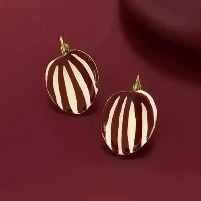 Bijoux - DORMEUSES KALY COULEUR BRONZE ROUGE - ILARIA.I