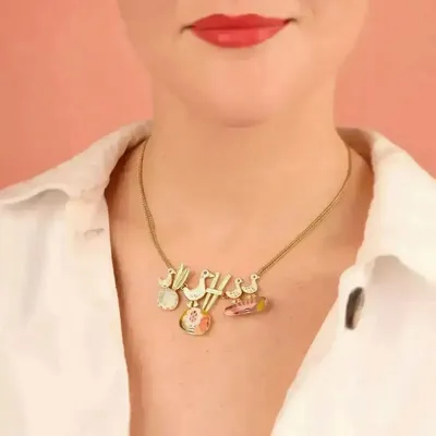 Bijoux - COLLIER PLUME COULEUR DORE MULTI - ILARIA.I