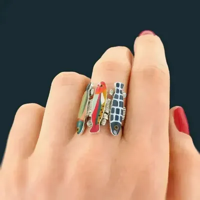 Bijoux - BAGUE BLUE COULEUR ARGENT MULTI - ILARIA.I
