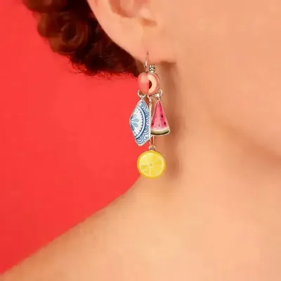 Bijoux - DORMEUSES JOLIE JOLIE COULEUR ARGENT MULTI - ILARIA.I