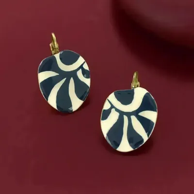 Bijoux - DORMEUSES KALY COULEUR BRONZE BLEU - ILARIA.I