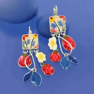 Bijoux - DORMEUSES DELICE COULEUR ARGENT MULTI - ILARIA.I