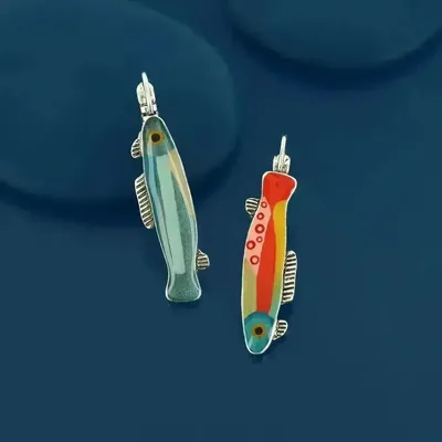 Bijoux - DORMEUSES BLUE COULEUR ARGENT MULTI - ILARIA.I