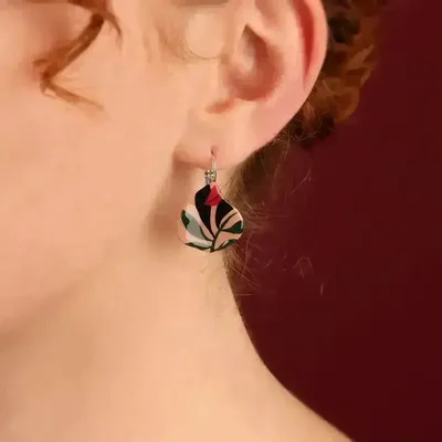 Bijoux - DORMEUSES AMAZONE COULEUR ARGENT ROSE - ILARIA.I