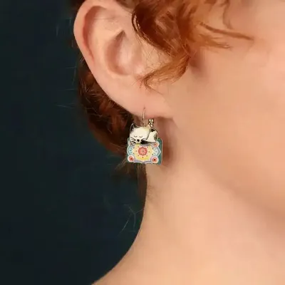 Bijoux - DORMEUSES CHANAPE COULEUR ARGENT MULTI - ILARIA.I