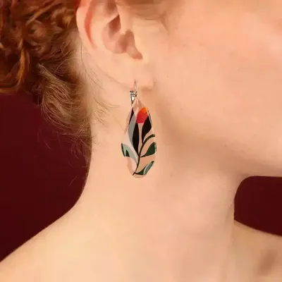 Bijoux - DORMEUSES AMAZONE COULEUR ARGENT ROSE - ILARIA.I