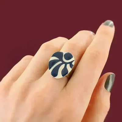 Bijoux - BAGUE KALY COULEUR BRONZE BLEU - ILARIA.I