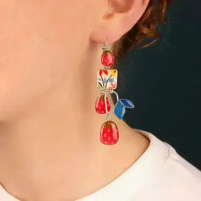 Bijoux - DORMEUSES DELICE COULEUR ARGENT MULTI - ILARIA.I