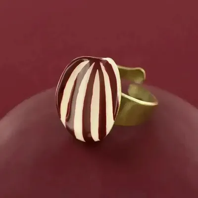 Bijoux - BAGUE KALY COULEUR BRONZE ROUGE - ILARIA.I