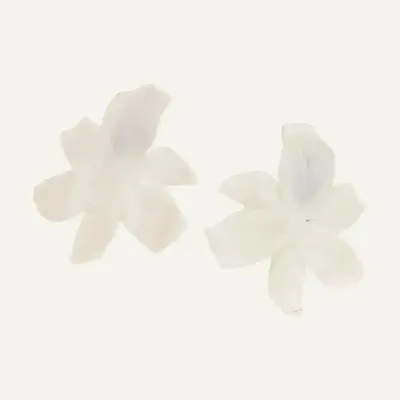 Jewelry - 5 petals clip earrings - Lis Blanc - ILARIA.I