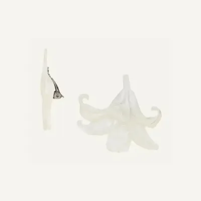 Jewelry - Stem & flower clip earrings - Lis Blanc - ILARIA.I