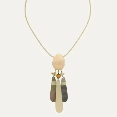 Bijoux - Collier pendentif 3 éléments en Nacre - Alegria Beach - ILARIA.I