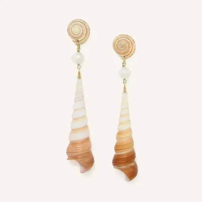 Bijoux - Boucles d'oreilles poussoir pendant turitelle commune - Alona - ILARIA.I