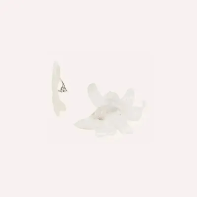 Jewelry - Big flower clip earrings - Lis Blanc - ILARIA.I