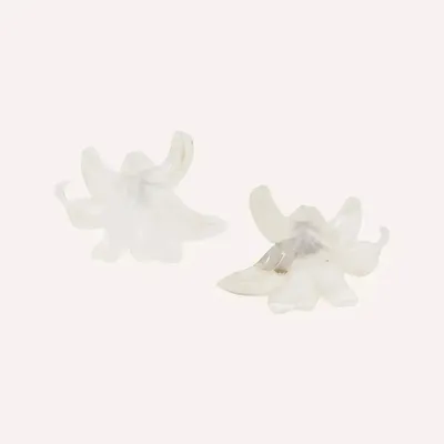 Jewelry - Big flower clip earrings - Lis Blanc - ILARIA.I
