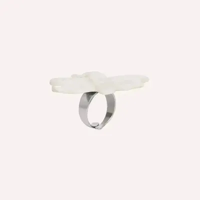 Jewelry - Adjustable flower & stem ring - Lis Blanc - ILARIA.I