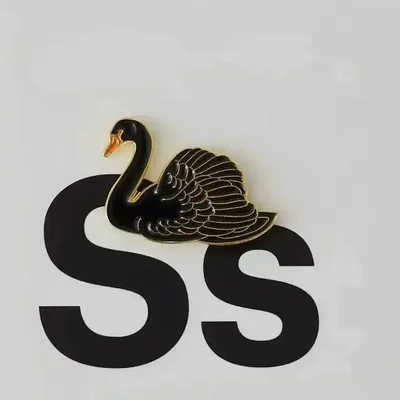 Fresques décoratives - Pin Swan Black - ILARIA.I