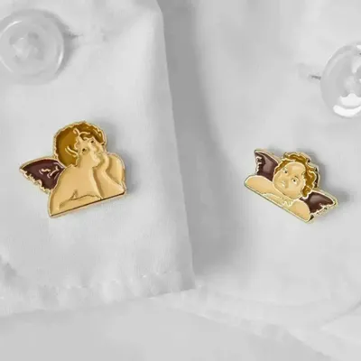Fresques décoratives - Set of 2 Pins The Sistine Madonna - Raphael, 1512–1513 - ILARIA.I