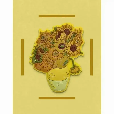 Fresques décoratives - PVC Magnet Sunflowers - Vincent van Gogh, 1888 - ILARIA.I