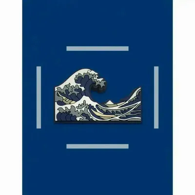 Decorative frescoes - PVC Magnet The Great Wave off Kanagawa - Katsushika Hokusai, 1830-1832 - ILARIA.I