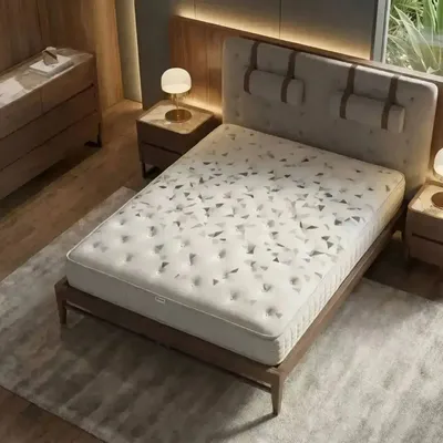 Literie pour hôtels - Matelas hybride en latex naturel avec ressorts ensachés indépendants 7 zones 160x200 - ILARIA.I