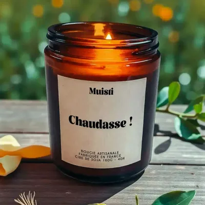 Objets de décoration - Bougie Parfumée - Chaudasse - Musc blanc – 160g - ILARIA.I