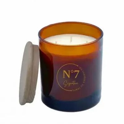 Bougies - Bougie Signature 600 g N°7 Premier Bain - LES LUMIERES DU TEMPS