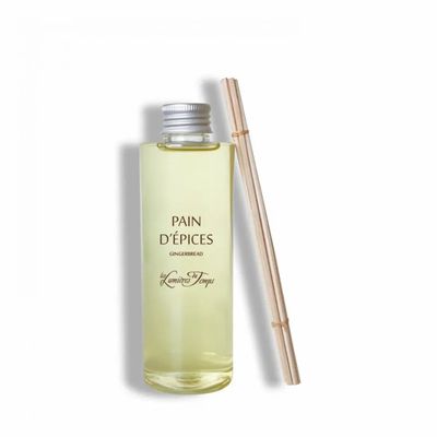 Diffuseurs de parfums - Recharge (avec rotins) pour Diffuseur de Parfum 200 ml Pain d'épices - LES LUMIERES DU TEMPS