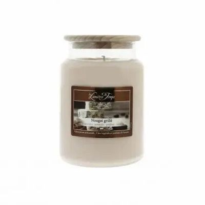 Bougies - Bougie Cire Colorée 670 g Nougat Grillé - LES LUMIERES DU TEMPS