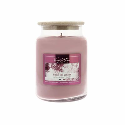 Bougies - Bougie Cire Colorée 670 g Fleurs de Cerisier - LES LUMIERES DU TEMPS