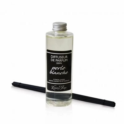 Diffuseurs de parfums - Recharge Diffuseur de Parfum Perle 200 ml Blanche - LES LUMIERES DU TEMPS