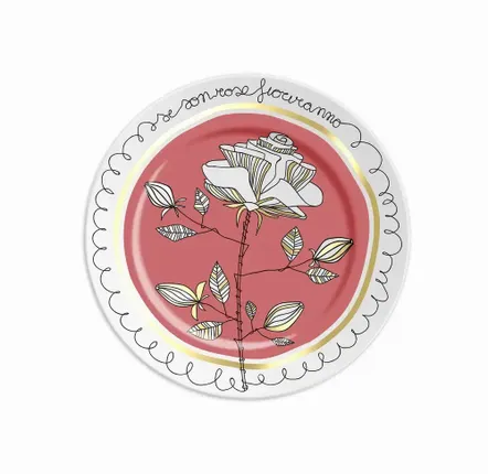 Assiettes au quotidien - ASSIETTE 16 SE SON ROSE FIORIRANNO PINK - ILARIA.I
