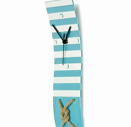 Horloges - Horloge murale bleu clair nautique 10x41 cm - ILARIA.I