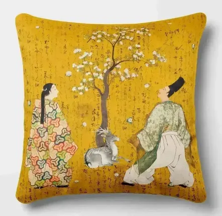 Linge - Splendeurs d'Edo 4 - Housse Coussin Velours 45cm x 45cm - ILARIA.I