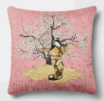 Linge - Splendeurs d'Edo 5 - Housse Coussin Velours 45cm x 45cm - ILARIA.I