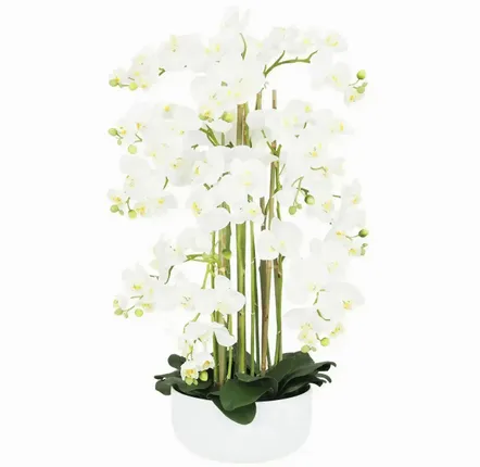 Décorations florales - Orchidée artificielle en pot céramique - ILARIA.I